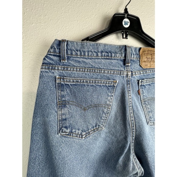 Levi’s Men’s 36x34 Orange Tab 550 Light Wash Denim Blue Jeans 100% Cotton - Picture 4 of 9